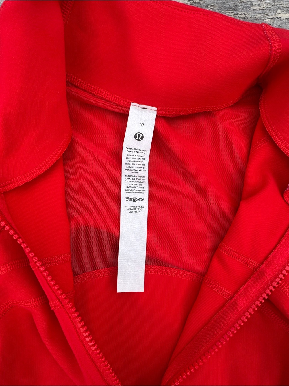 Lululemon Define Jacket Luon True Red NWT SIZE 10 ❤️ RARE - Picture 8 of 10